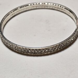 Metal Bangle with Bling